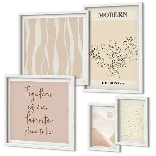 Conjunto de cuadros decorativos de estilo minimalista moderno