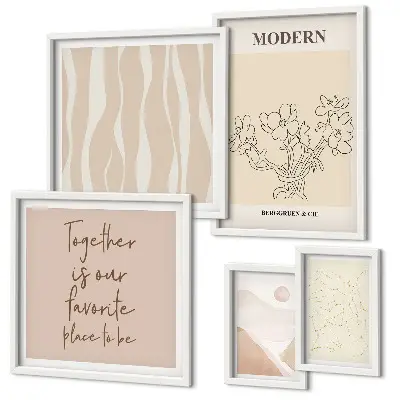 Conjunto de cuadros decorativos de estilo minimalista moderno