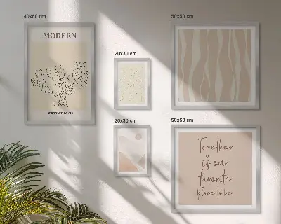 Conjunto de cuadros decorativos de estilo minimalista moderno