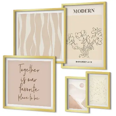 Conjunto de cuadros decorativos de estilo minimalista moderno