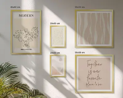 Conjunto de cuadros decorativos de estilo minimalista moderno