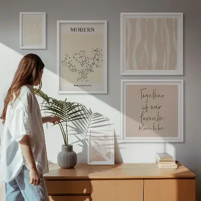 Conjunto de cuadros decorativos de estilo minimalista moderno
