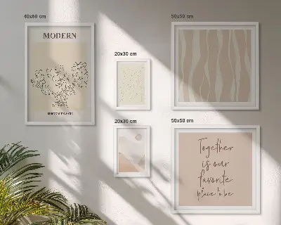 Conjunto de cuadros decorativos de estilo minimalista moderno