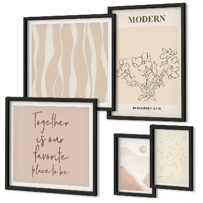 Conjunto de cuadros decorativos de estilo minimalista moderno
