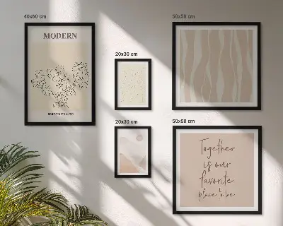 Conjunto de cuadros decorativos de estilo minimalista moderno