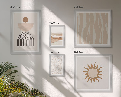 Set de 5 cuadros para salón Formas abstractas y elegantes de la naturaleza