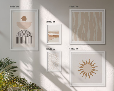 Set de 5 cuadros para salón Formas abstractas y elegantes de la naturaleza