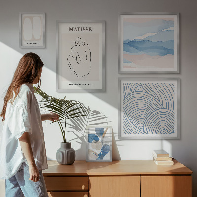 Pared galería de arte Gráficos abstractos de naturaleza con estilo