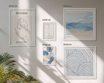 Pared galería de arte Gráficos abstractos de naturaleza con estilo
