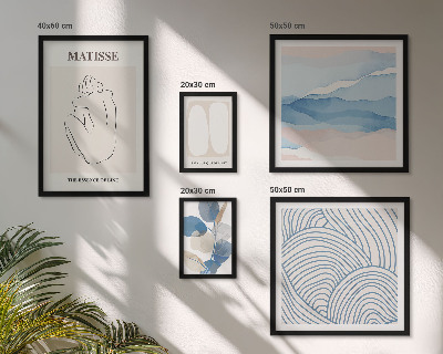 Pared galería de arte Gráficos abstractos de naturaleza con estilo