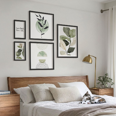 Conjunto de cuadros decorativos Gráficos de plantas elegantes para interiores