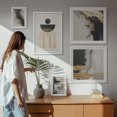 Galería de arte para pared composiciones abstractas modernas