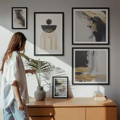 Galería de arte para pared composiciones abstractas modernas