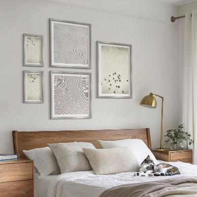 Conjunto de cuadros decorativos Pintura minimalista de pájaros