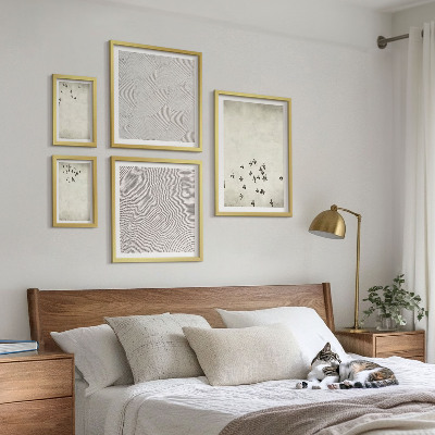 Conjunto de cuadros decorativos Pintura minimalista de pájaros