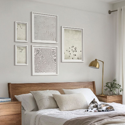 Conjunto de cuadros decorativos Pintura minimalista de pájaros
