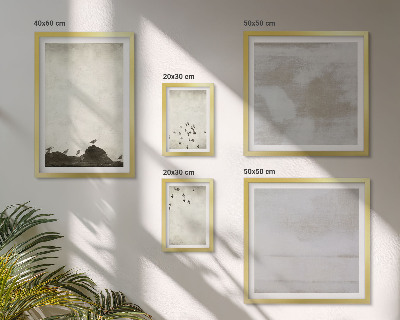 Pared galería de arte Pájaros minimalistas en vuelo