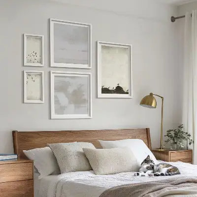 Pájaros minimalistas en vuelo cuadro para pared galería de arte