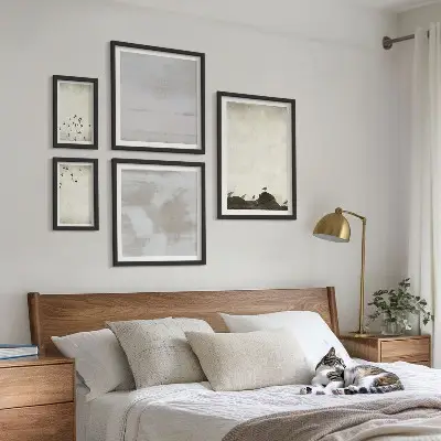 Pájaros minimalistas en vuelo cuadro para pared galería de arte