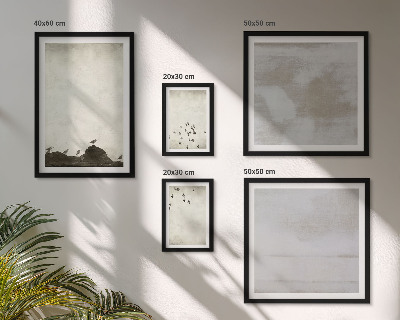 Pared galería de arte Pájaros minimalistas en vuelo