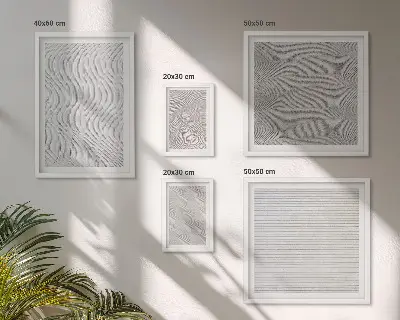 Conjunto de cuadros decorativos con diseño de estructuras geométricas de patrones de arena