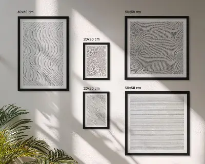 Conjunto de cuadros decorativos con diseño de estructuras geométricas de patrones de arena