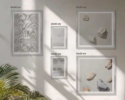 Set de 5 cuadros para salón con diseño de texturas minimalistas modernas
