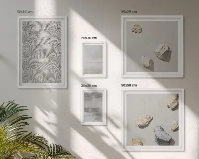 Set de 5 cuadros para salón con diseño de texturas minimalistas modernas