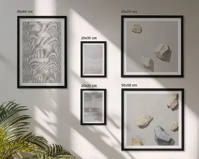 Set de 5 cuadros para salón con diseño de texturas minimalistas modernas