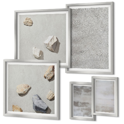 Set de 5 cuadros para salón Texturas minimalistas modernas