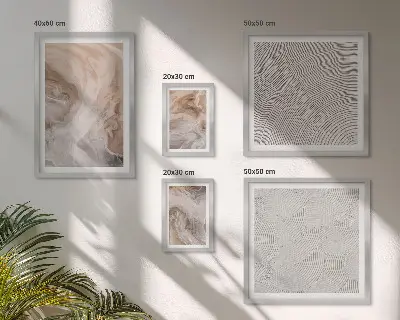 Conjunto de cuadros decorativos con motivos de textura de mármol