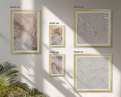 Conjunto de cuadros decorativos con motivos de textura de mármol