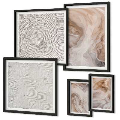 Conjunto de cuadros decorativos Patrones de textura de piedra de mármol