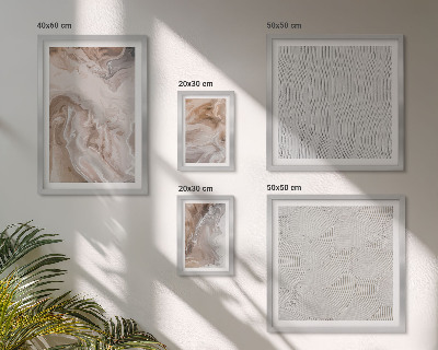 Set de 5 cuadros para salón Textura de piedra con patrones de mármol