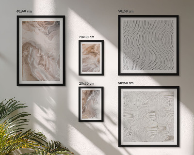 Set de 5 cuadros para salón Textura de piedra con patrones de mármol