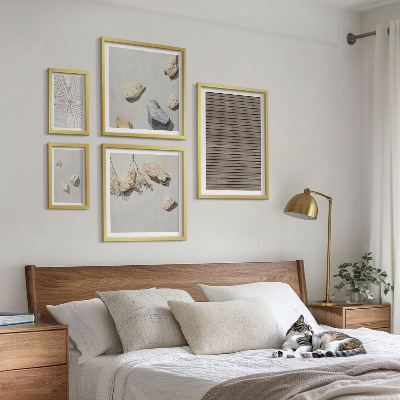 Pared galería de arte Texturas naturales de madera y piedras