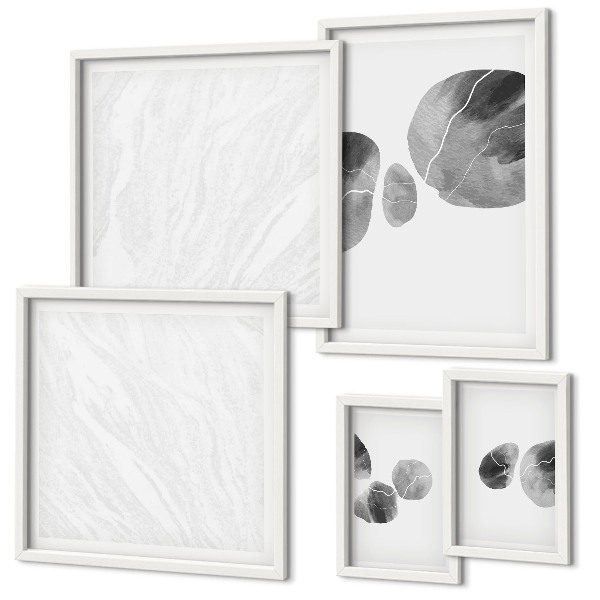 Conjunto de cuadros decorativos Pintura abstracta con salpicaduras de pintura