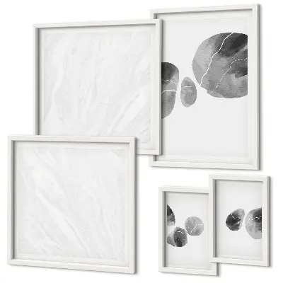 Conjunto de cuadros decorativos pintura abstracta con salpicaduras de colores