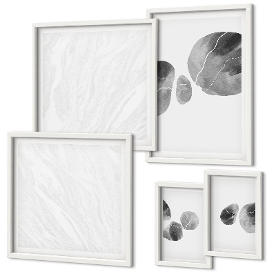 Conjunto de cuadros decorativos Pintura abstracta con salpicaduras de pintura