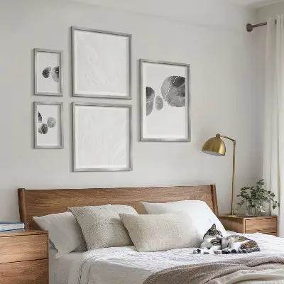 Conjunto de cuadros decorativos pintura abstracta con salpicaduras de colores