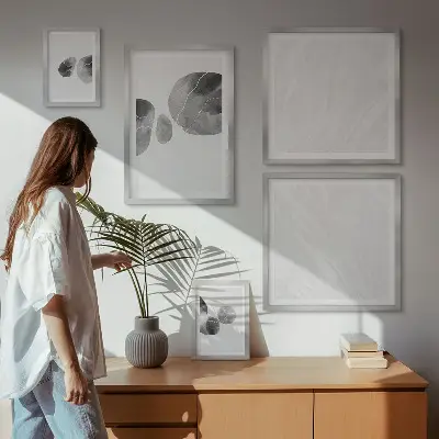 Conjunto de cuadros decorativos pintura abstracta con salpicaduras de colores