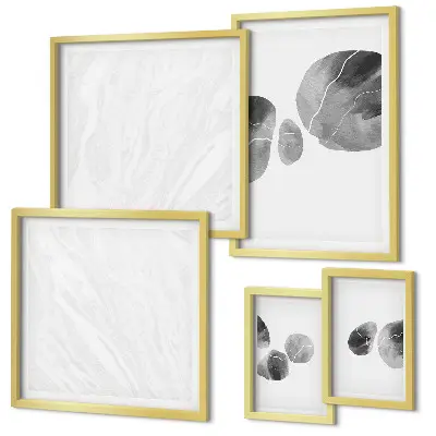 Conjunto de cuadros decorativos pintura abstracta con salpicaduras de colores