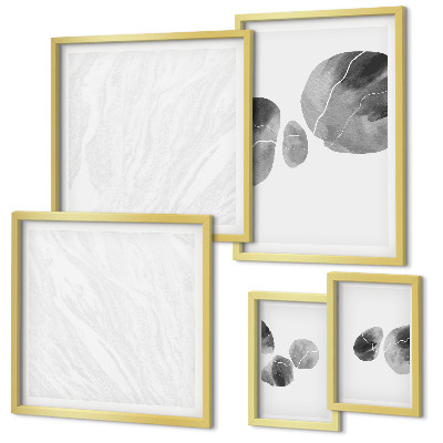 Conjunto de cuadros decorativos Pintura abstracta con salpicaduras de pintura