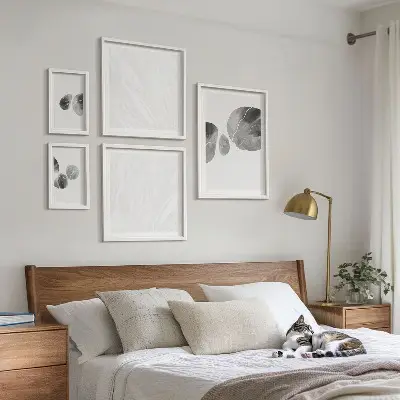 Conjunto de cuadros decorativos pintura abstracta con salpicaduras de colores