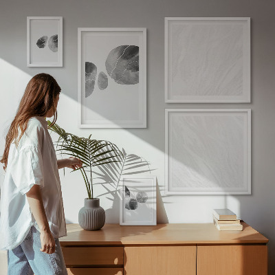 Conjunto de cuadros decorativos Pintura abstracta con salpicaduras de pintura