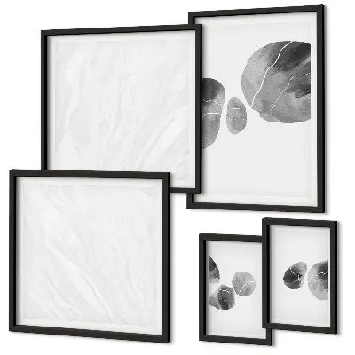 Conjunto de cuadros decorativos pintura abstracta con salpicaduras de colores