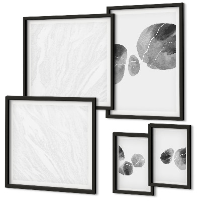 Conjunto de cuadros decorativos Pintura abstracta con salpicaduras de pintura