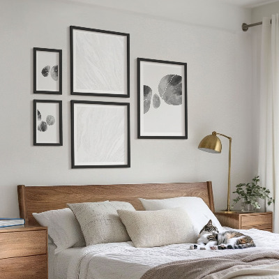 Conjunto de cuadros decorativos Pintura abstracta con salpicaduras de pintura