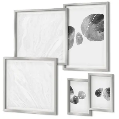 Conjunto de cuadros decorativos pintura abstracta con salpicaduras de colores