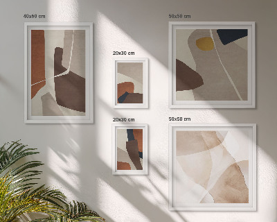 Set de 5 cuadros para salón Formas modernas abstractas